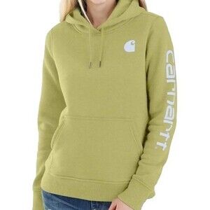 Carhartt Relaxed Fit Midweight Logo Sleeve Graphic Sweatshirt Womans Hoodie Sz S